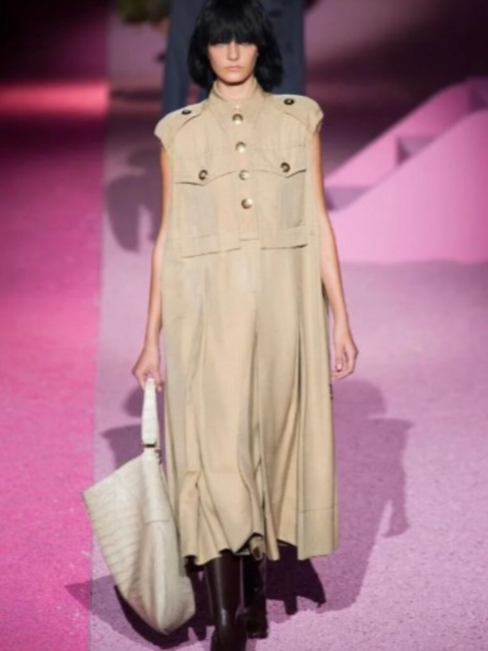 Marc Jacobs Collection Spring 2015 Runway Utility Military Midi Dress Archive